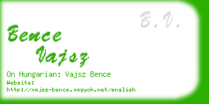 bence vajsz business card